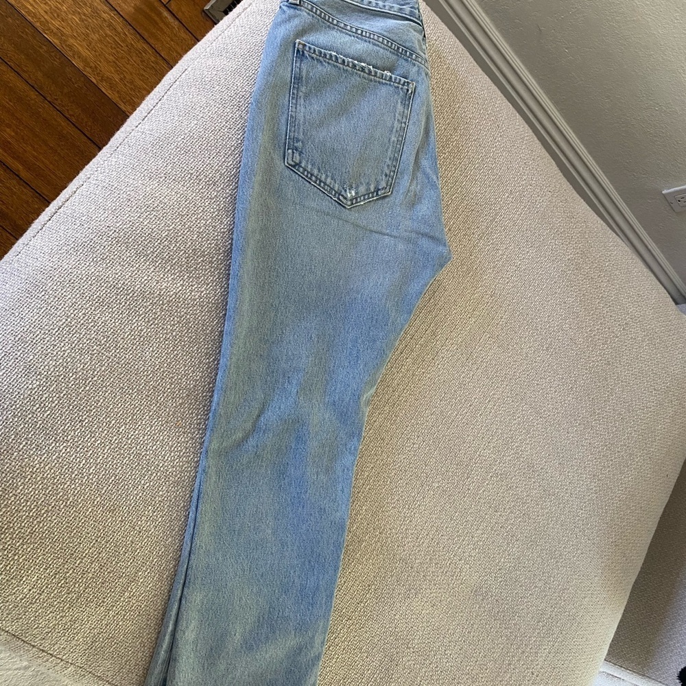 AGOLDE 90s Distressed High Rise Straight Jeans Size 30 - Picture 6 of 8